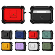 For AirPods Pro 2 TPU + PC Shockproof Earphone Protective Case with Switch(White)
