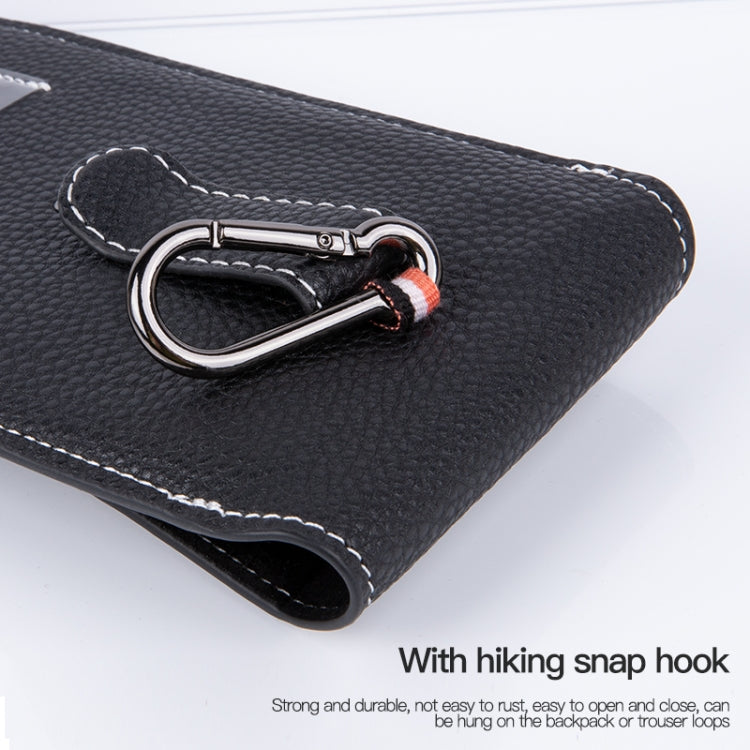 For 6.7 inch Mobile Phone PU Waist Bag(Brown)