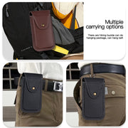 For 6.7 inch Mobile Phone PU Waist Bag(Brown)
