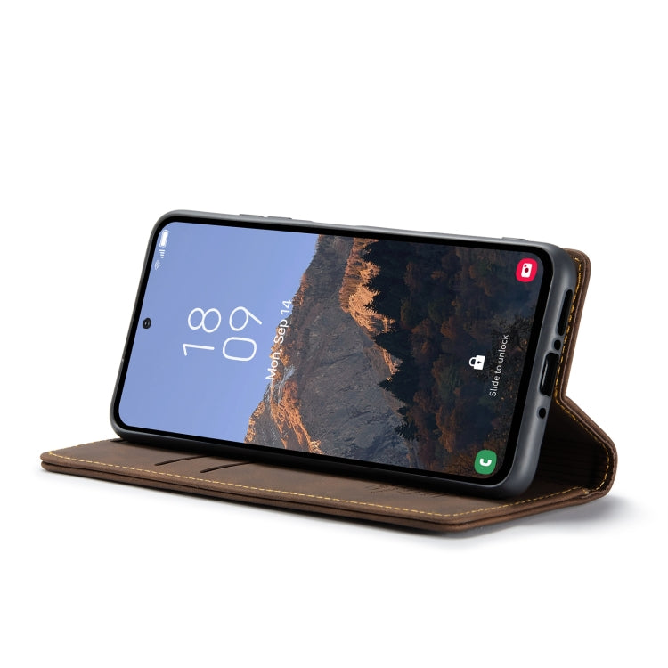 For Samsung Galaxy A54 CaseMe 013 Multifunctional Horizontal Flip Leather Phone Case(Coffee)
