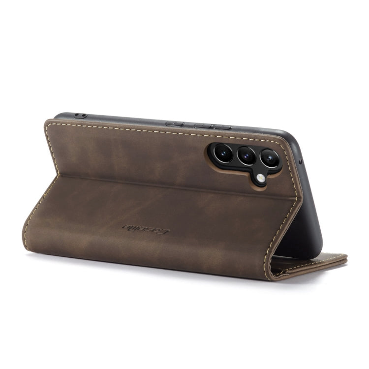 For Samsung Galaxy A54 CaseMe 013 Multifunctional Horizontal Flip Leather Phone Case(Coffee)