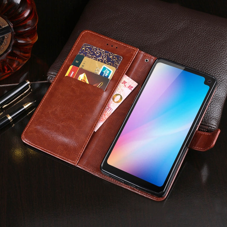 For Blackview BV6100 idewei Crazy Horse Texture Horizontal Flip Leather Case with Holder & Card Slots & Wallet(Red)