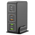 818H 120W Type-C + USB 6-Ports Desktop Fast Charger, Plug Type:UK Plug(Black) - Multifunction Charger by PMC TechLife | Online Shopping South Africa | PMC TechLife | Buy Now Pay Later Mobicred