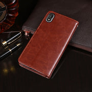 For Cubot J3 idewei Crazy Horse Texture Horizontal Flip Leather Case with Holder & Card Slots & Wallet(Brown)