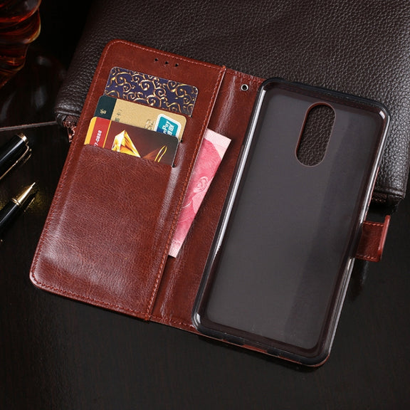 For Cubot Note Plus idewei Crazy Horse Texture Horizontal Flip Leather Case with Holder & Card Slots & Wallet(Sky Blue)