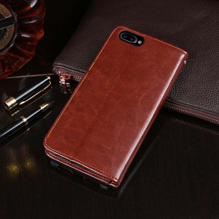 For Cubot Rainbow 2 idewei Crazy Horse Texture Horizontal Flip Leather Case with Holder & Card Slots & Wallet(Dark Blue)