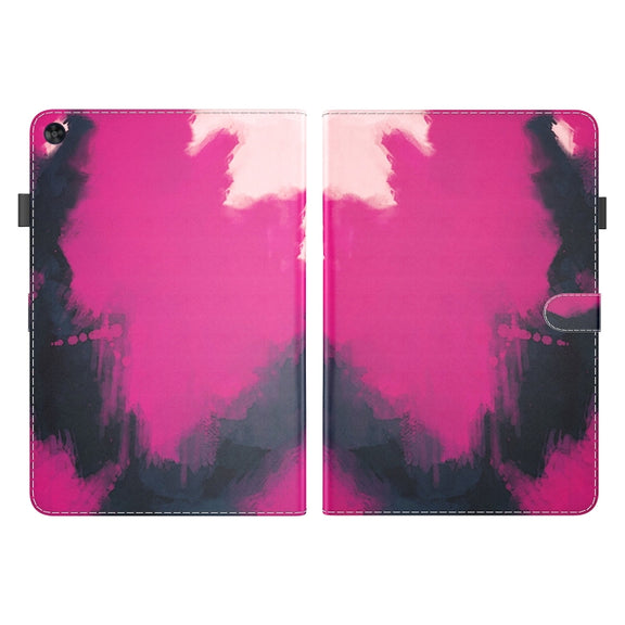 For Huawei MatePad SE Watercolor Pattern Flip Leather Tablet Case(Berry Color)