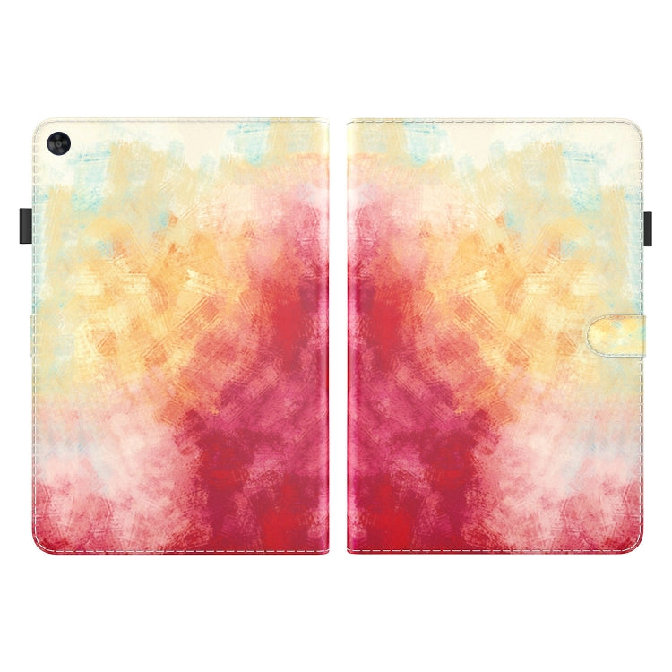 For Huawei MatePad SE Watercolor Pattern Flip Leather Tablet Case(Spring Cherry)