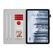 For Nokia T21 Watercolor Pattern Flip Leather Tablet Case(Winter Snow)