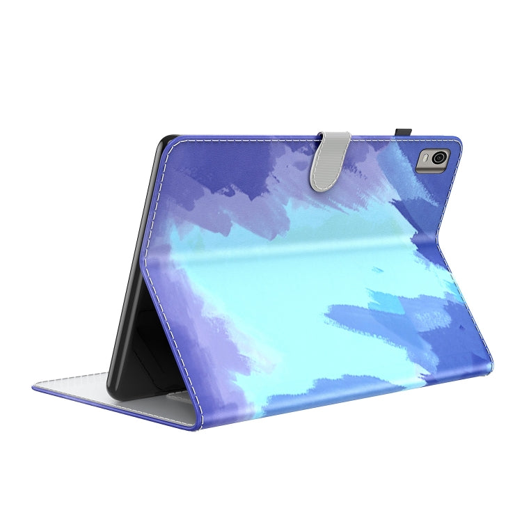 For Nokia T21 Watercolor Pattern Flip Leather Tablet Case(Winter Snow)