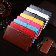 For Doogee X55 idewei  Crazy Horse Texture Horizontal Flip Leather Case with Holder & Card Slots & Wallet(Black)
