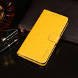 For Doogee X55 idewei  Crazy Horse Texture Horizontal Flip Leather Case with Holder & Card Slots & Wallet(Yellow) - More Brand by idewei | Online Shopping South Africa | PMC TechLife | Buy Now Pay Later Mobicred