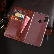 For Doogee X70 idewei  Crazy Horse Texture Horizontal Flip Leather Case with Holder & Card Slots & Wallet(Brown)