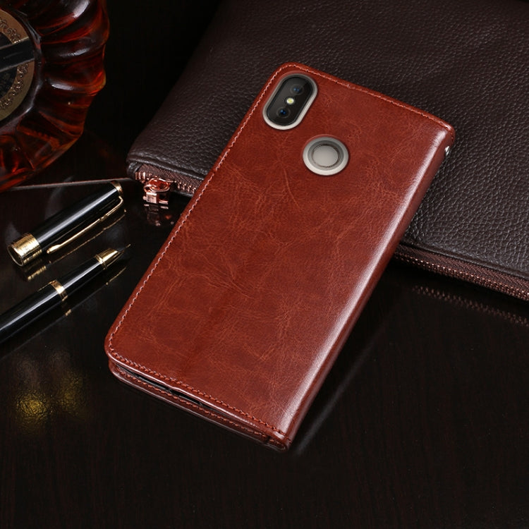For Doogee X70 idewei  Crazy Horse Texture Horizontal Flip Leather Case with Holder & Card Slots & Wallet(Rose Red)