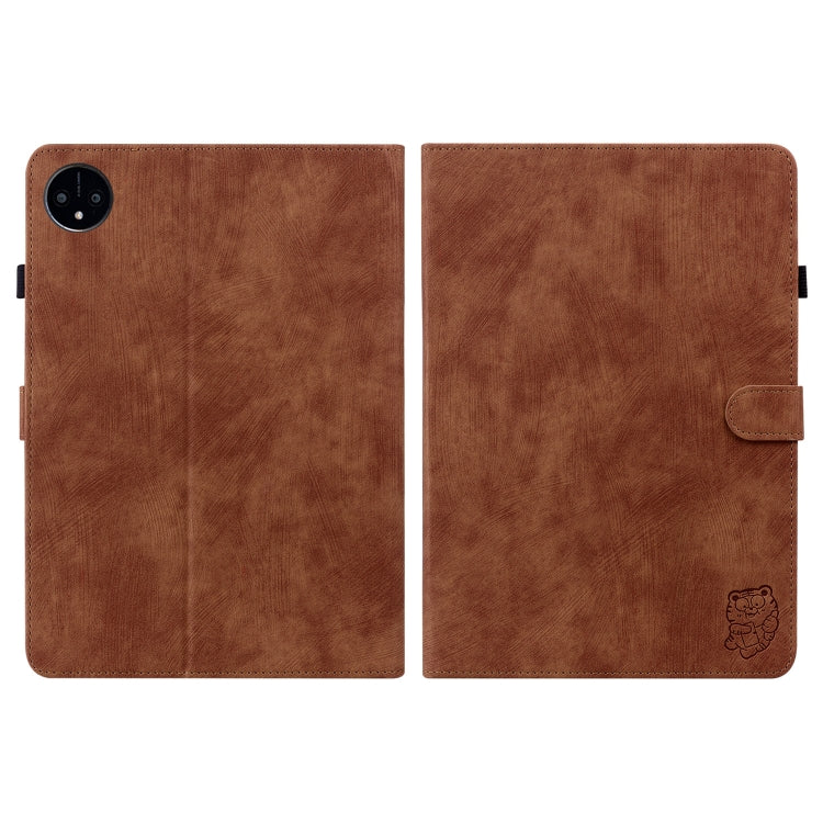 For Huawei MatePad Pro 11 2022 Tiger Pattern Flip Leather Tablet Case(Brown)