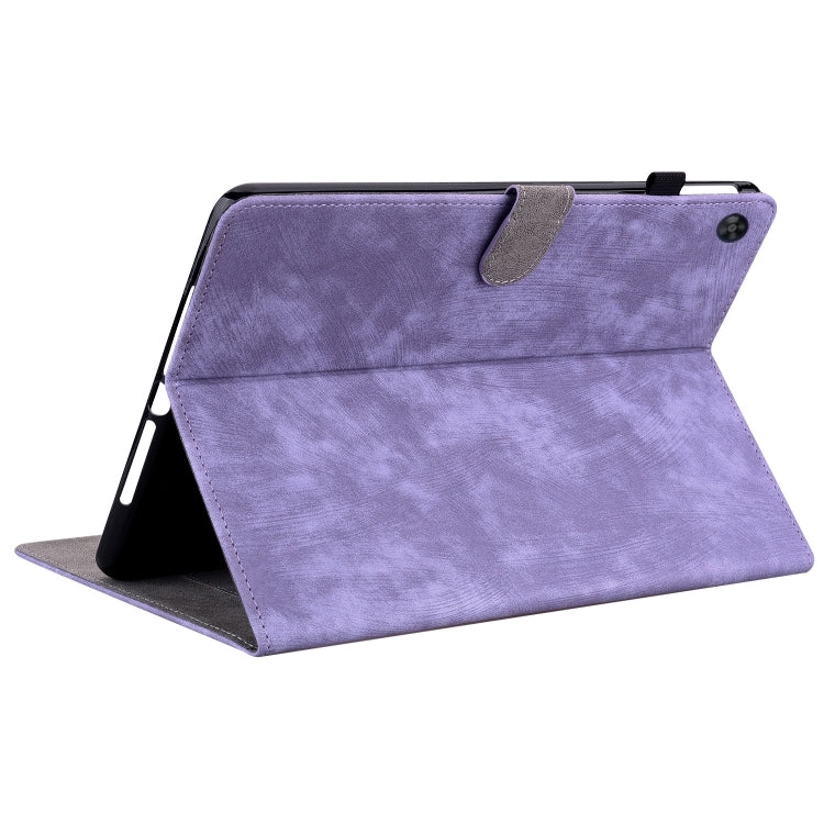 For Huawei MatePad SE Tiger Pattern Flip Leather Tablet Case(Purple)