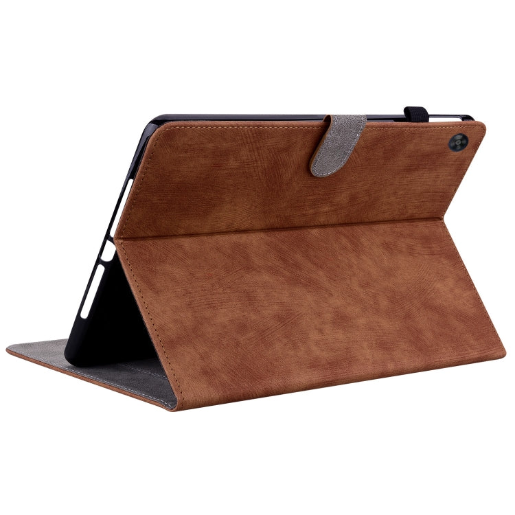 For Huawei MatePad SE Tiger Pattern Flip Leather Tablet Case(Brown)