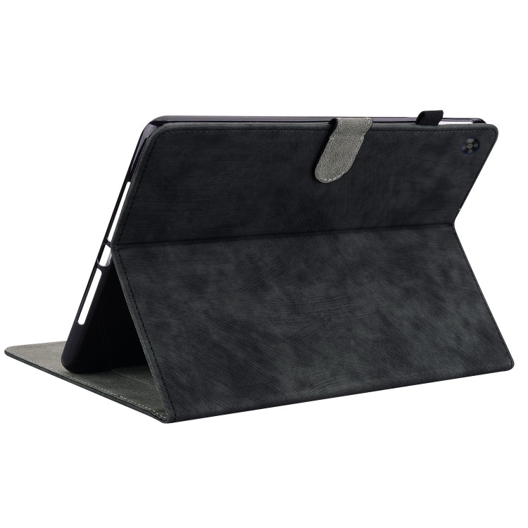 For Huawei MatePad SE Tiger Pattern Flip Leather Tablet Case(Black)
