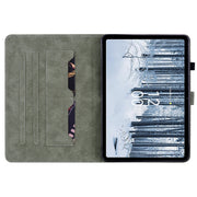 For Nokia T21 Tiger Pattern Flip Leather Tablet Case(Red)