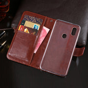 For Oukitel C15 Pro idewei  Crazy Horse Texture Horizontal Flip Leather Case with Holder & Card Slots & Wallet(Rose Red)