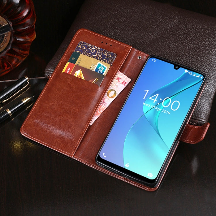 For Oukitel C16 Pro idewei  Crazy Horse Texture Horizontal Flip Leather Case with Holder & Card Slots & Wallet(Red)