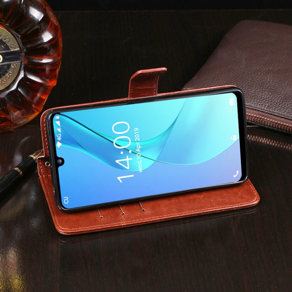 For Oukitel C16 Pro idewei  Crazy Horse Texture Horizontal Flip Leather Case with Holder & Card Slots & Wallet(Rose Red)