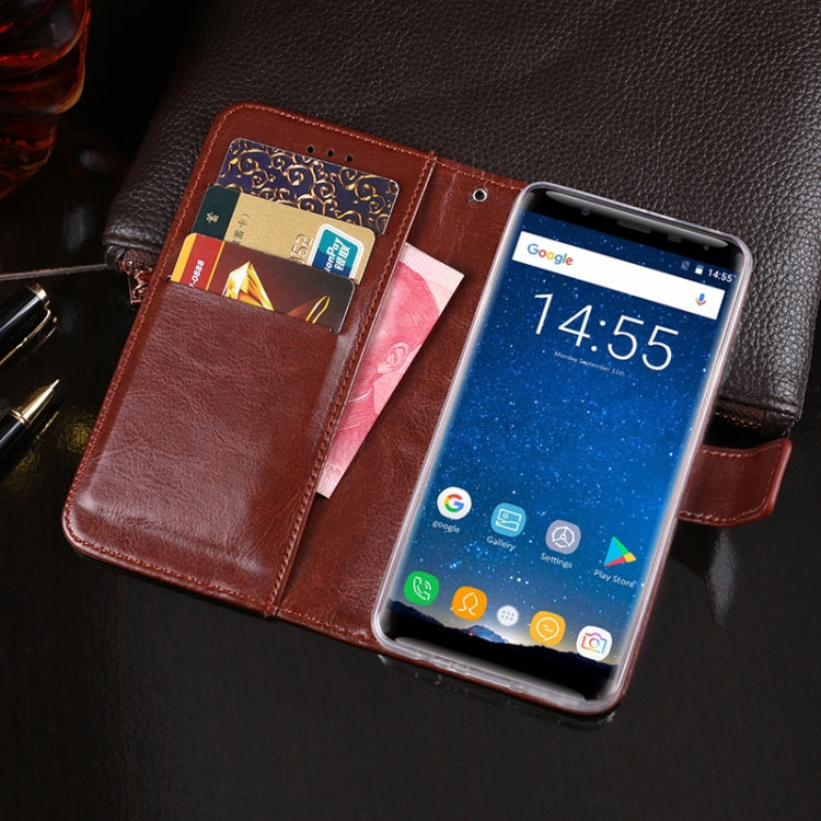 For Oukitel K5000 idewei  Crazy Horse Texture Horizontal Flip Leather Case with Holder & Card Slots & Wallet(Brown)