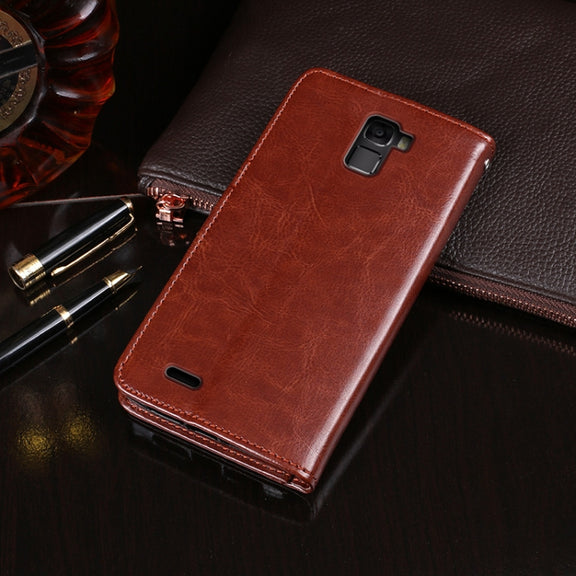 For Oukitel K5000 idewei  Crazy Horse Texture Horizontal Flip Leather Case with Holder & Card Slots & Wallet(Red)