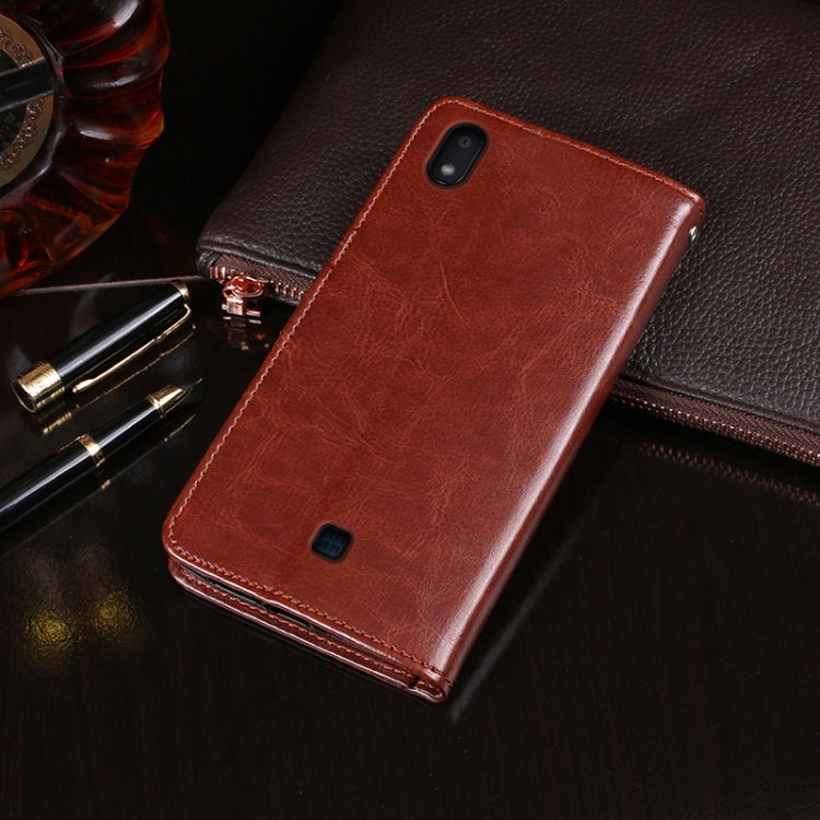 For LG K20 (2019) idewei Crazy Horse Texture Horizontal Flip Leather Case with Holder & Card Slots & Wallet(Red)