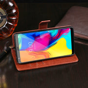 For LG Stylo 5 idewei Crazy Horse Texture Horizontal Flip Leather Case with Holder & Card Slots & Wallet(Black)