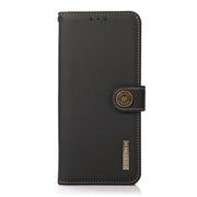 For OnePlus 11 KHAZNEH Custer Texture RFID Genuine Leather Phone Case(Black)