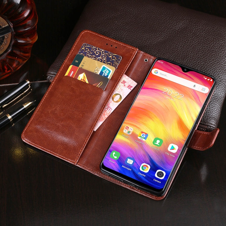 For Ulefone Note 7 idewei  Crazy Horse Texture Horizontal Flip Leather Case with Holder & Card Slots & Wallet(Brown)