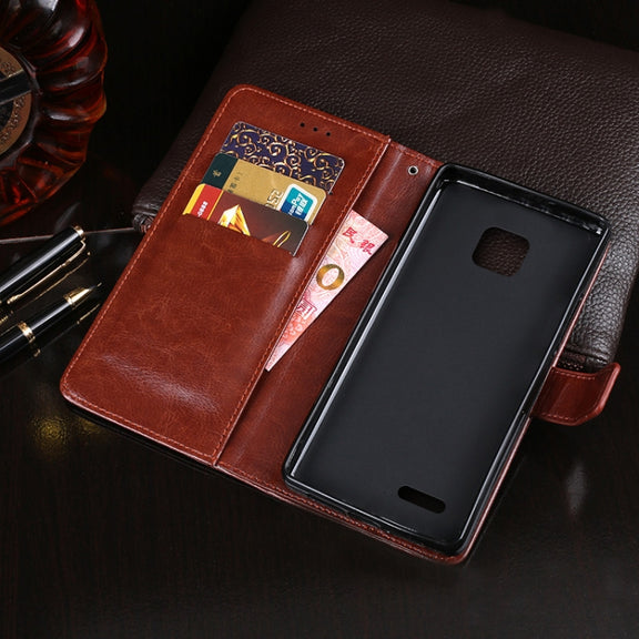 For Ulefone Note 7 idewei  Crazy Horse Texture Horizontal Flip Leather Case with Holder & Card Slots & Wallet(Red)