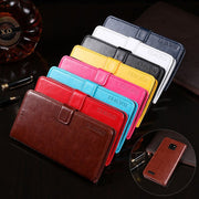 For Ulefone Note 7 idewei  Crazy Horse Texture Horizontal Flip Leather Case with Holder & Card Slots & Wallet(Sky Blue)
