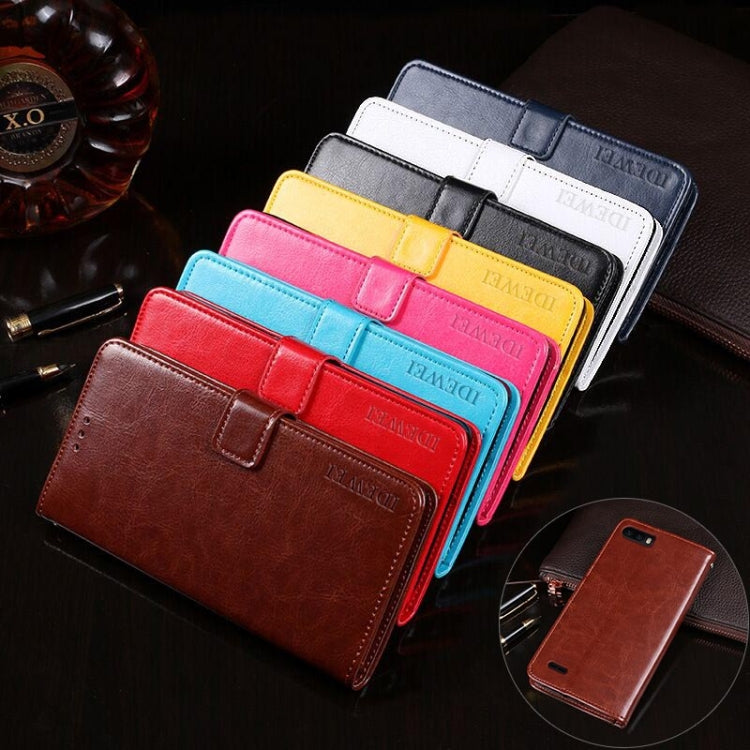 For Ulefone S1 idewei  Crazy Horse Texture Horizontal Flip Leather Case with Holder & Card Slots & Wallet(Yellow)