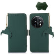 For OnePlus 11 Genuine Leather Magnetic RFID Leather Phone Case(Green) - OnePlus Cases by PMC TechLife | Online Shopping South Africa | PMC TechLife | Buy Now Pay Later Mobicred