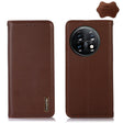For OnePlus 11 5G KHAZNEH Nappa Top Layer Cowhide Leather Phone Case(Brown) - OnePlus Cases by PMC TechLife | Online Shopping South Africa | PMC TechLife | Buy Now Pay Later Mobicred
