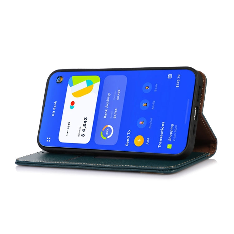 For Motorola Moto E13 4G 2023 KHAZNEH Nappa Top Layer Cowhide Leather Phone Case(Green)