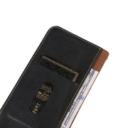 For Motorola Moto G53 5G KHAZNEH Nappa Top Layer Cowhide Leather Phone Case(Black)
