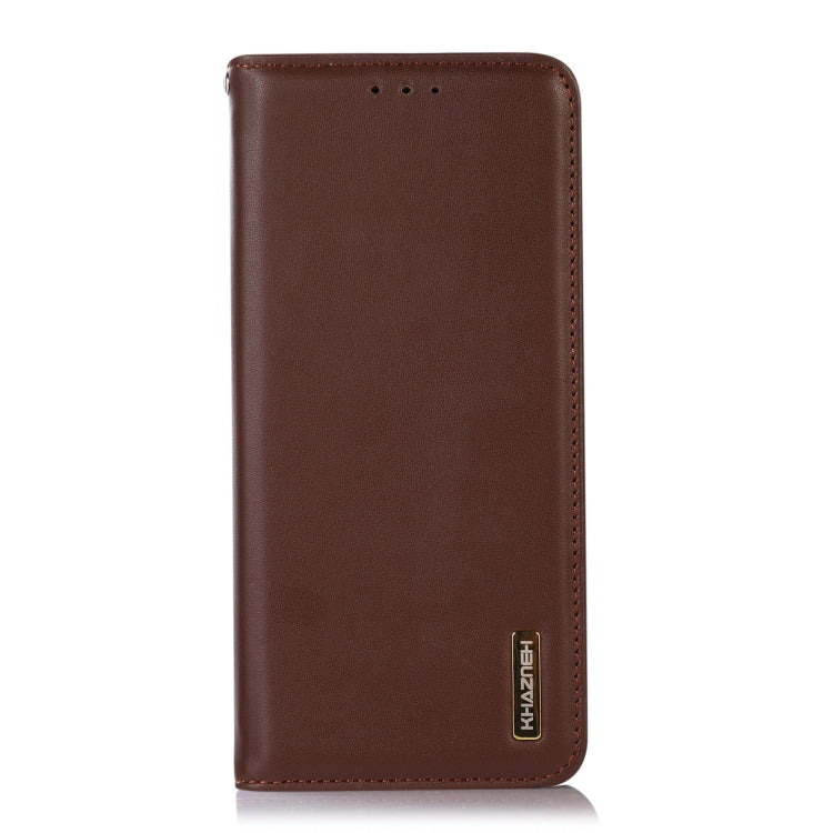 For Motorola Moto G53 5G KHAZNEH Nappa Top Layer Cowhide Leather Phone Case(Brown)