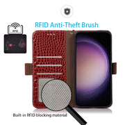 For OnePlus 11 5G Crocodile Top Layer Cowhide RFID Leather Phone Case(Red)