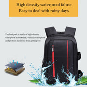 Outdoor Camera Backpack Water-resistant Photography Camera Shoulders Bag, Size:45x32x18cm(Red)
