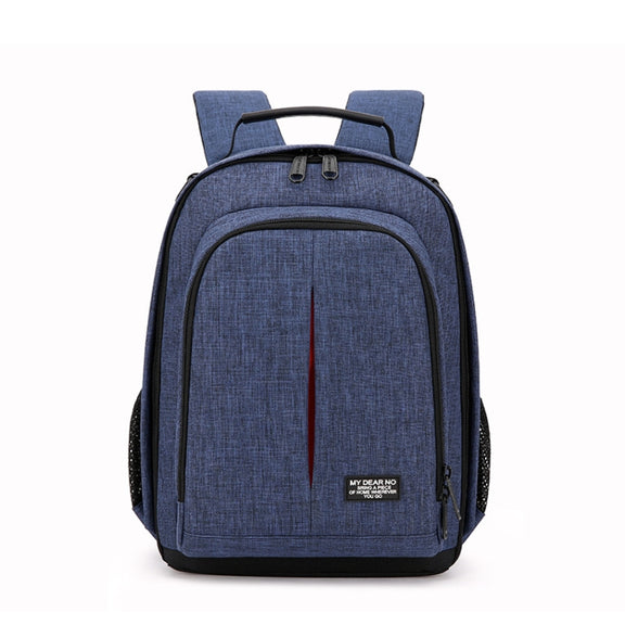 Small Water-resistant Camera Backpack Shoulders SLR Camera Bag(Blue)