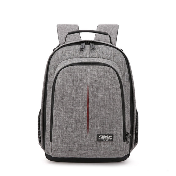 Small Water-resistant Camera Backpack Shoulders SLR Camera Bag(Grey)