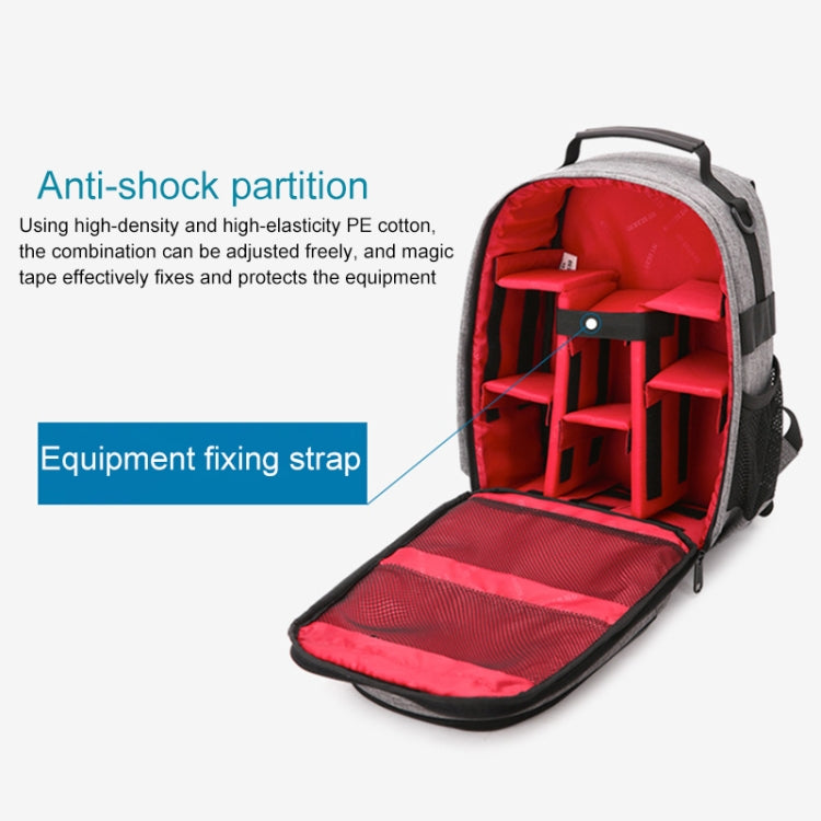 Small Water-resistant Camera Backpack Shoulders SLR Camera Bag(Blue)