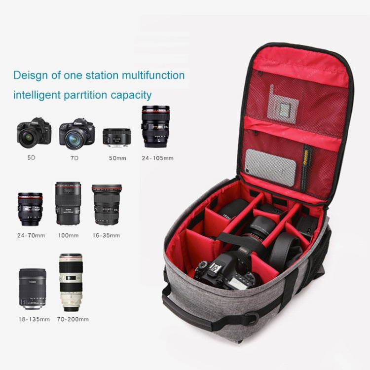 Small Water-resistant Camera Backpack Shoulders SLR Camera Bag(Blue)
