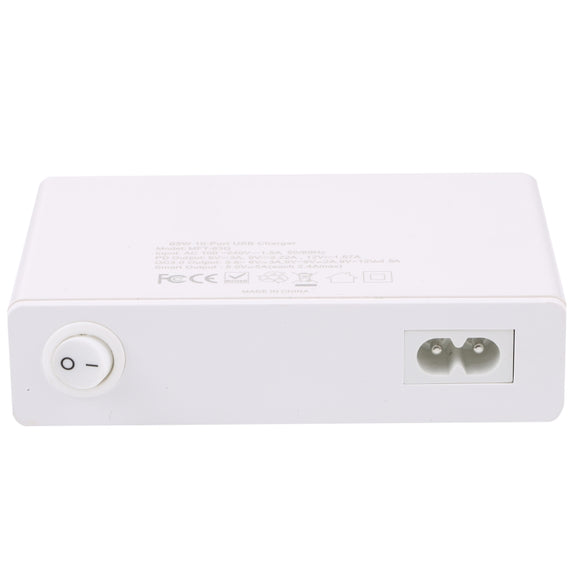 MFT-03Q 10 in 1 65W QC3.0 USB Smart Fast Charger, Plug Type:US Plug(White)