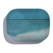 For AirPods 1 / 2 Ink Painting Water Sticker PC Earphone Case(Navy Blue)