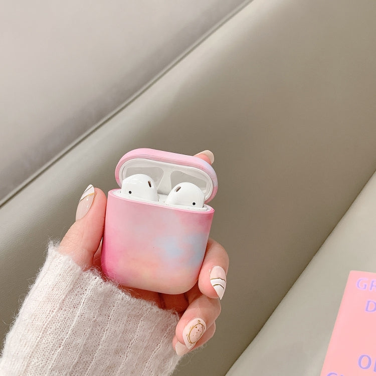 For AirPods 1 / 2 Ink Painting Water Sticker PC Earphone Case(Ink Color Cloud)