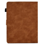 For 7 inch Tablets Peony Butterfly Embossed Leather Tablet Case(Brown)